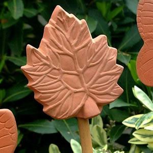 Picture of Terracotta Bamboo Cane Topper | Leaf Design