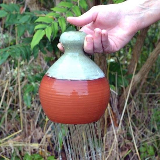 Picture of Apple Green Glazed Thumb Pot Waterer