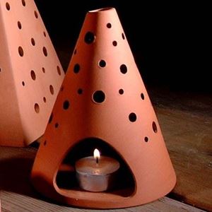 Picture of Plain Terracotta Cone Lanterns