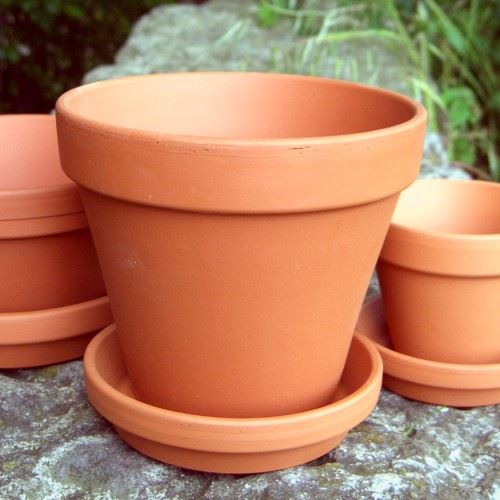Traditional FlowerPots With Saucers Handmade UK
