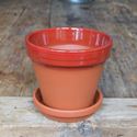 Picture of Glazed Coloured Flower Pots