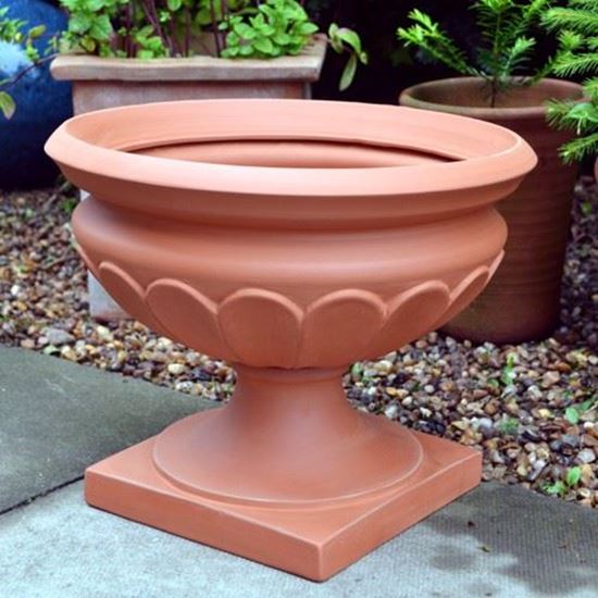 Image of Large terracotta pot with pedestal base