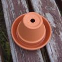 Picture of Mini-Flower Pot Terracotta Ashtray (8cm pot) (with unglazed saucer)