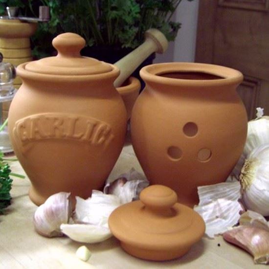 Terracotta Garlic Pot (Small) Handmade UK