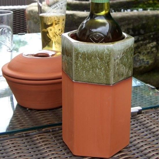 Mushroom Glaze Terracotta Wine Cooler 