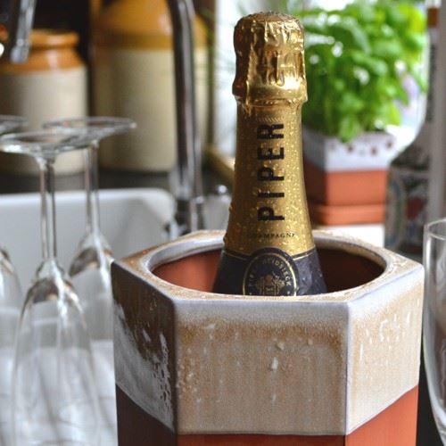 Champagne Wine Coolers Handmade UK Terracotta