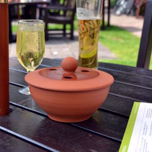 Outdoor Garden Ashtray Handmade UK Terracotta