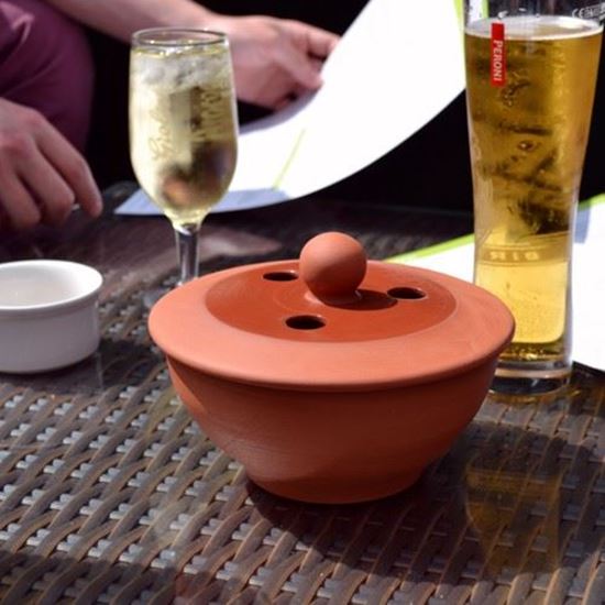 Outdoor Garden Ashtray Handmade UK Terracotta