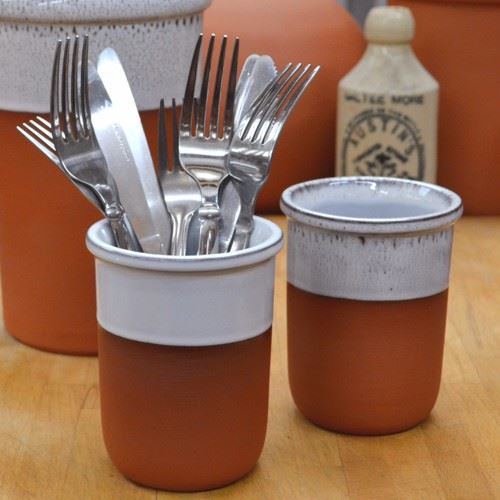 Glazed Cutlery Pots Terracotta uk Hand made UK Terracotta glazed-cutlery-pots-terracotta-uk-hand-made-uk-terracotta