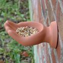 Picture of Terracotta 'Handy' Bird Feeder & Drinker Set