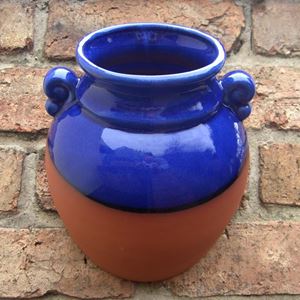 Picture of Classical Urn Wall planter with Blue Glaze