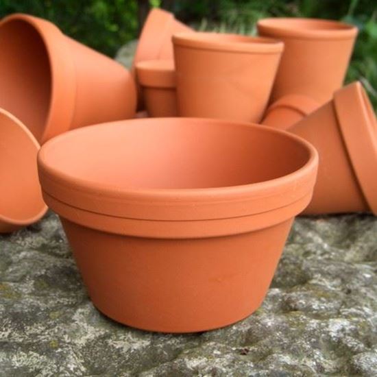 Picture of Half Flower Pot | 13cm x 7.5cm - pack of 10 [HF13]