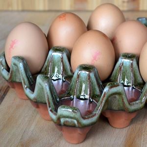 Picture of Ceramic Egg Racks - 12 Eggs - Apple Green