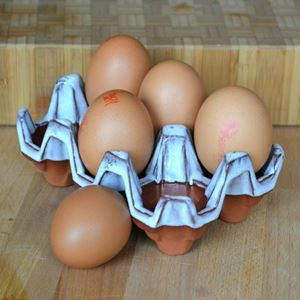 Picture of Ceramic Egg Holder | 6 Eggs - Oyster Glaze