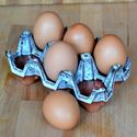 Picture of Ceramic Egg Holder | 6 Eggs - Turquoise Glaze