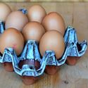 Picture of Ceramic Egg Holder | 12 Eggs - Turquoise Glaze