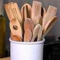 Picture of Utensil Pot - Terracotta with White Glaze