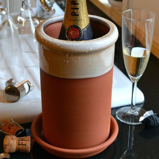Round Terracotta Wine Cooler Handmade UK