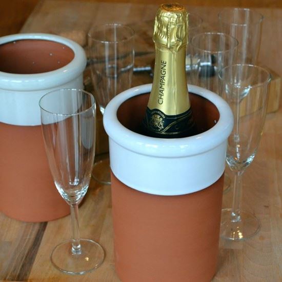 Round Terracotta Wine Cooler Handmade UK