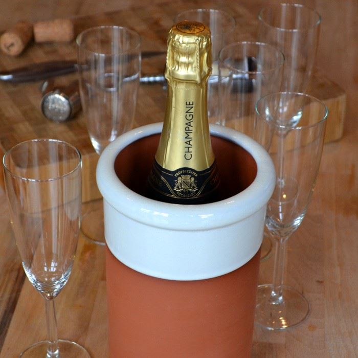Round Terracotta Wine Cooler Handmade UK