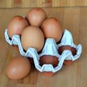 Picture of Ceramic Egg Holder | 6 Eggs - White Glaze