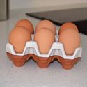 Picture of Ceramic Egg Tray with Cream Glaze | 6 Eggs