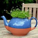 Picture of Teapot Planter with Blue Glaze