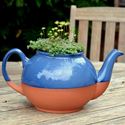 Picture of Teapot Planter with Blue Glaze