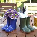 Picture of Glazed Welly - Planter or Vase - Green, Blue or Red