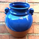 Picture of Classical Urn Wall planter with Blue Glaze