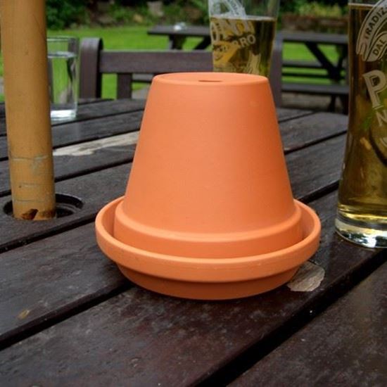 Picture of Flower Pot Ashtray with Unglazed Saucer