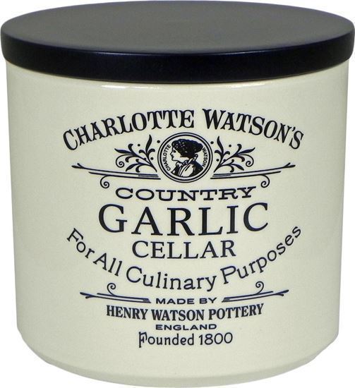 Picture of Large Garlic Pot - Cream - Made in England - Charlotte Watson